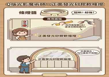 正面發光矽膠軟條燈 是燈光設計中的「全能型選手」。