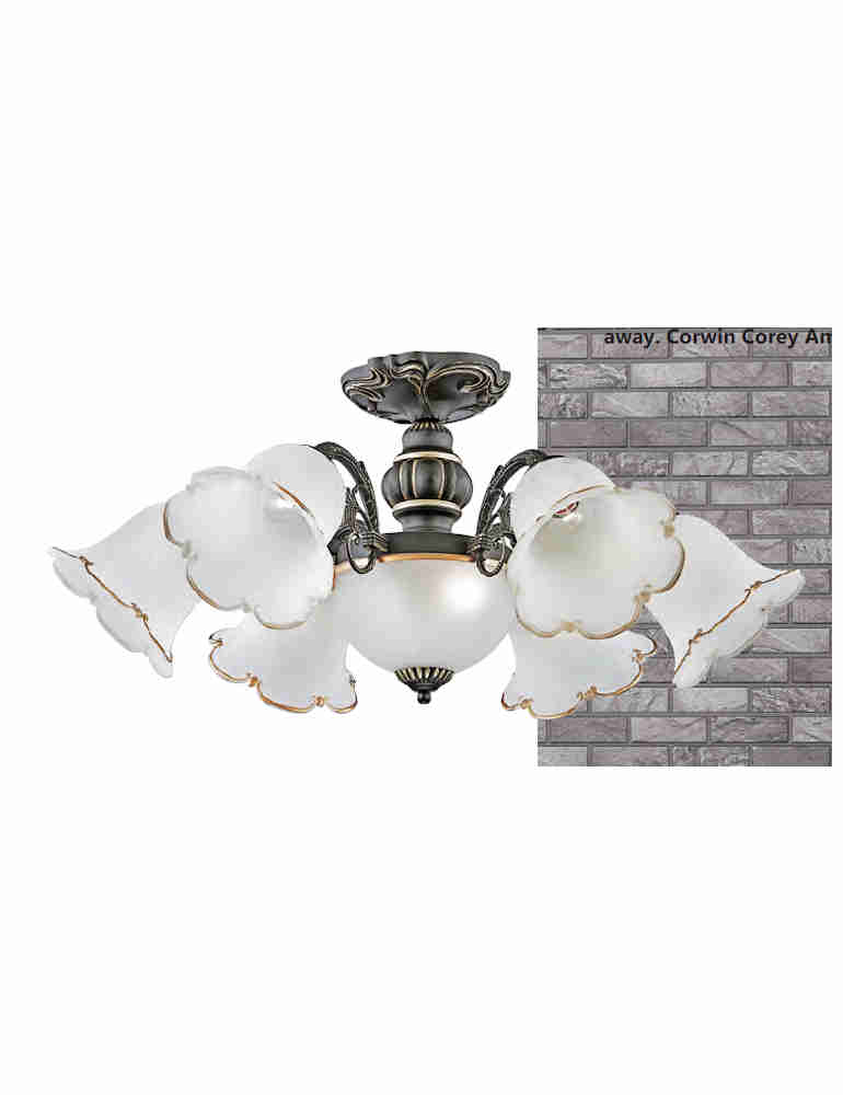 玻璃燈罩6+1燈吸頂燈