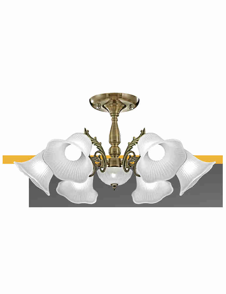 玻璃燈罩6+1燈吸頂燈