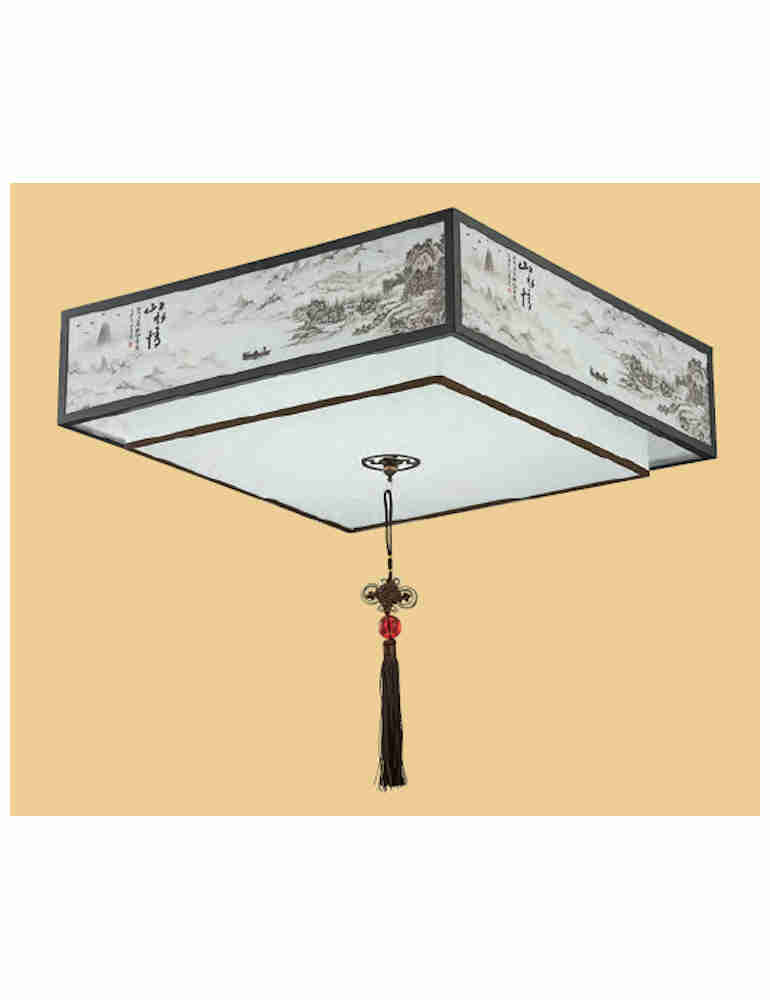 智慧三色光中國風吸頂燈