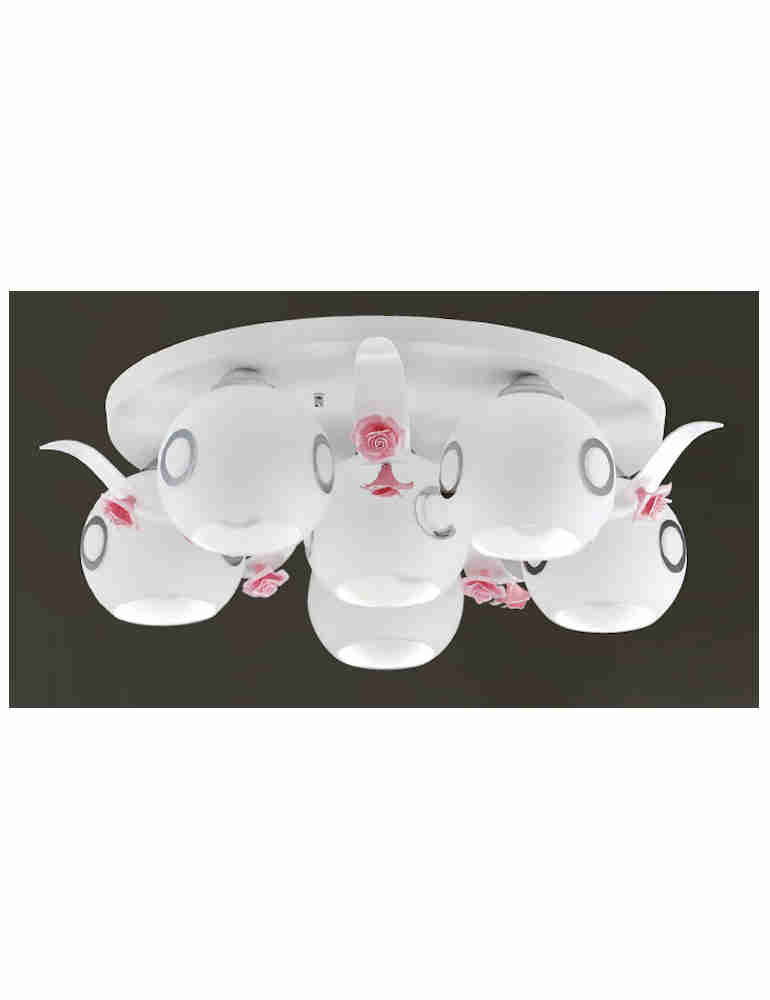 玻璃燈罩5+1燈吸頂燈