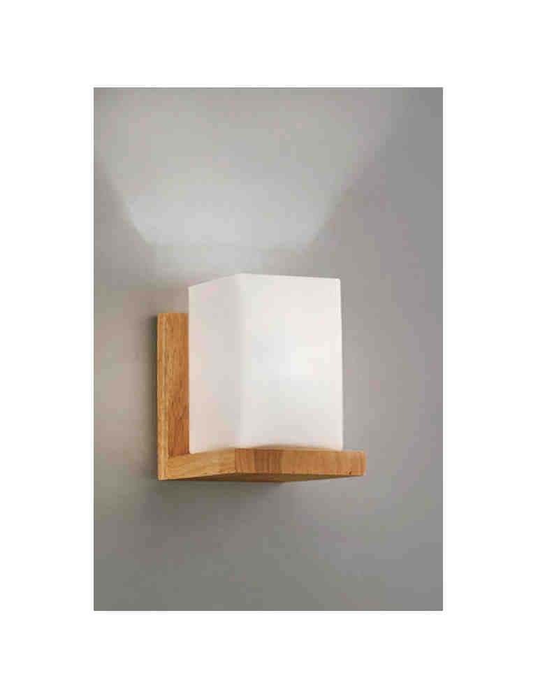 木頭造型單燈壁燈