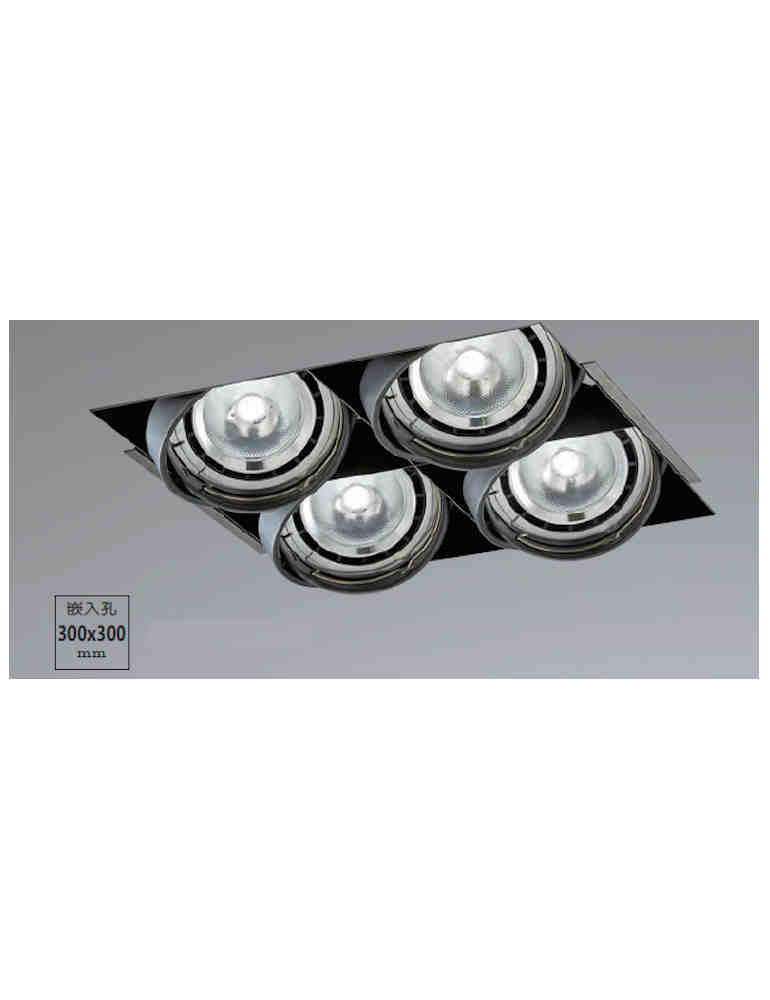 LED 無邊框四燈崁燈