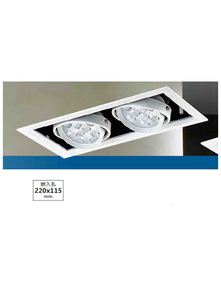 LED 有邊框二燈崁燈