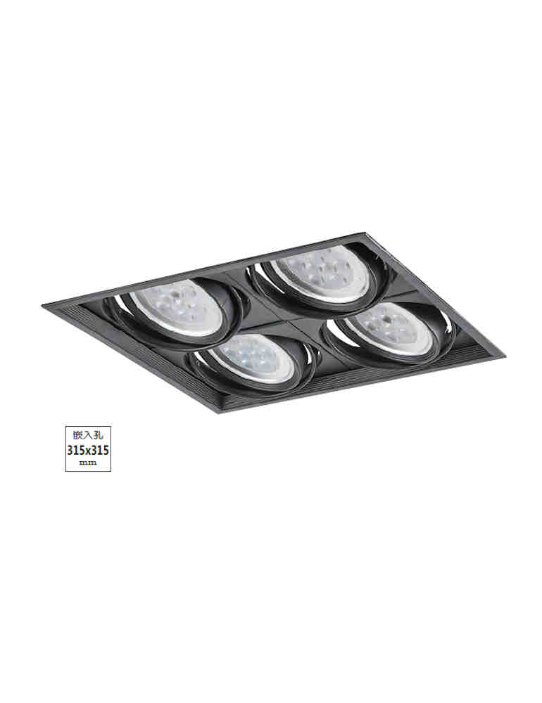 LED 有邊框四燈崁燈