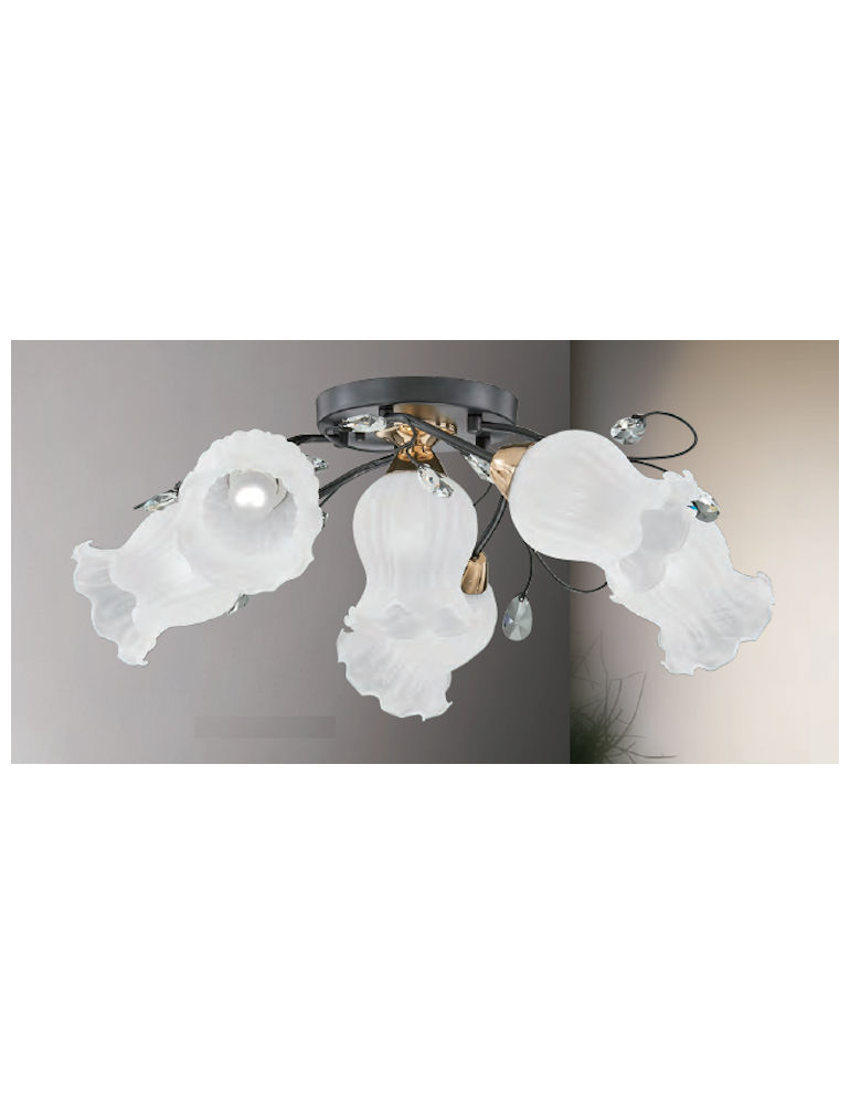 玻璃造型燈罩5+1燈吸頂燈(中)