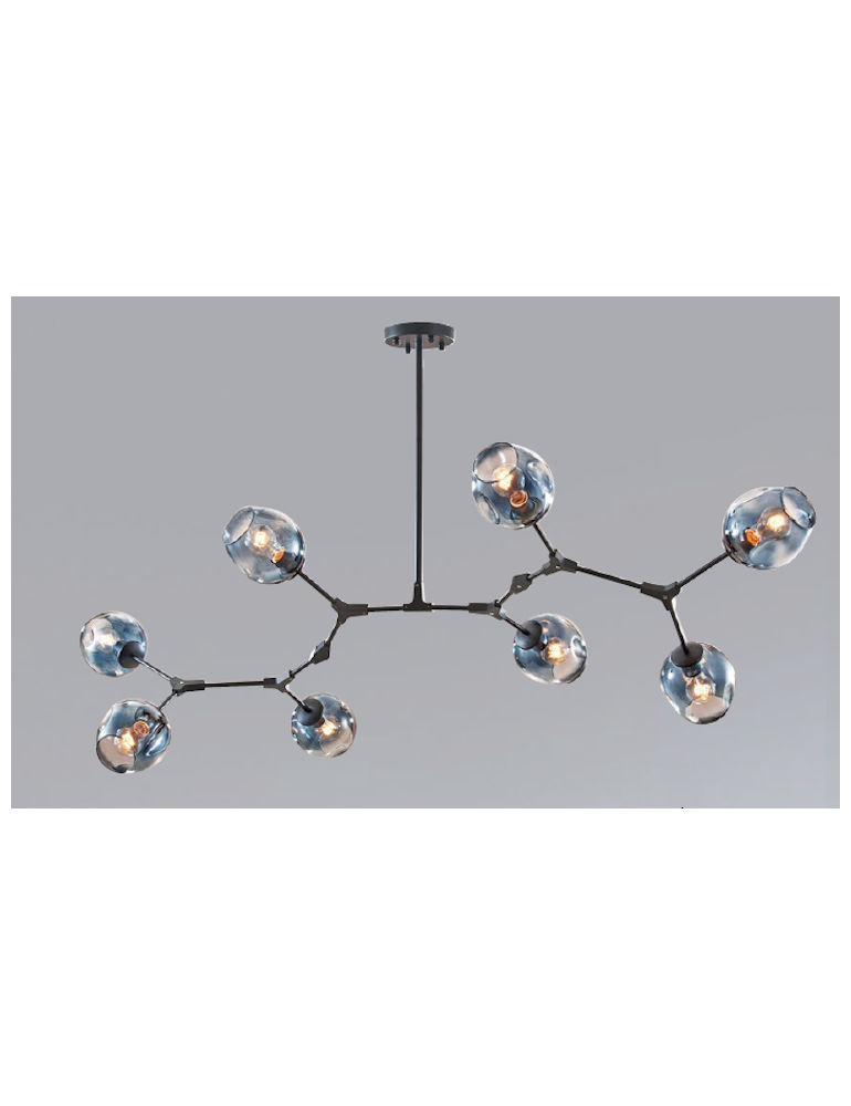 手工玻璃燈罩8燈吸頂吊燈