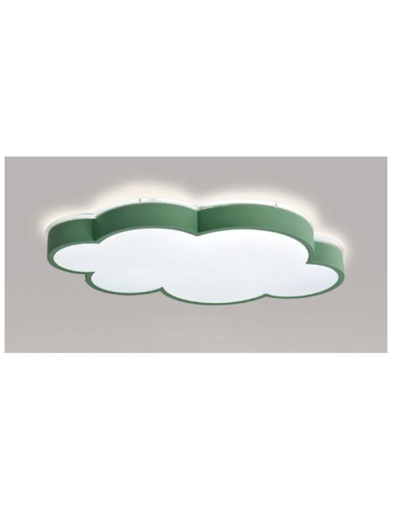 馬卡龍色調光調色吸頂燈(綠色)