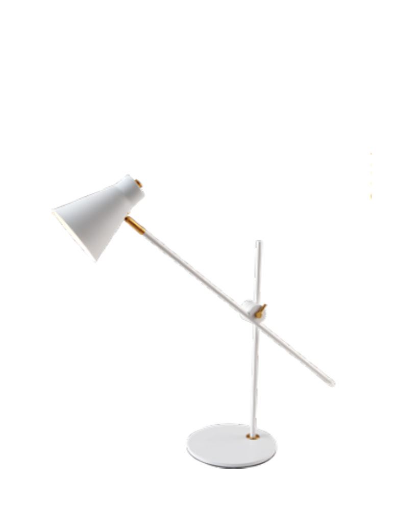 簡約造型單燈桌上型檯燈(白色)