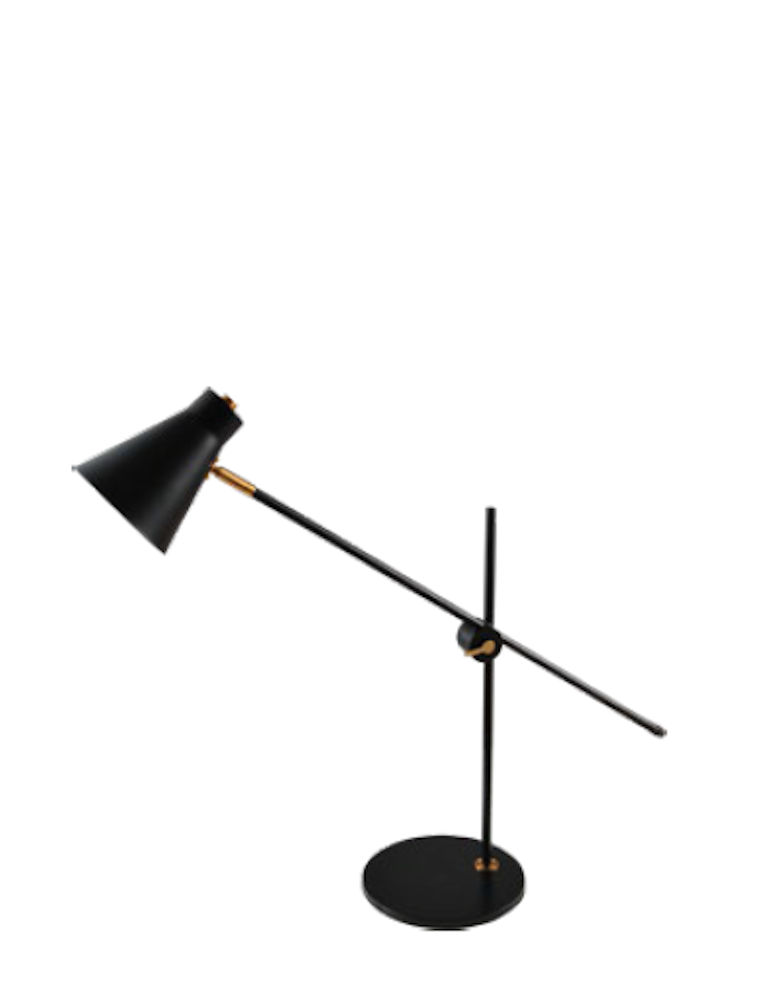 簡約造型單燈桌上型檯燈(黑色)
