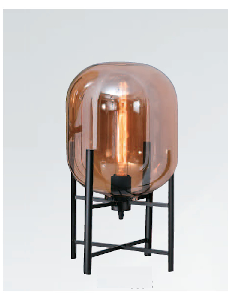 落地型玻璃燈罩單燈檯燈(大)