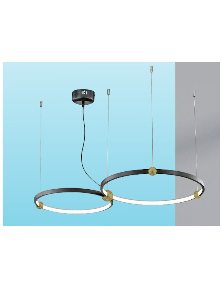 二圓圈造型單燈吊燈