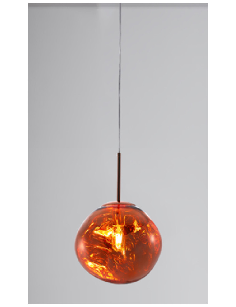 子澄燈飾-玻璃燈罩造型單燈吊燈(玫瑰金色)