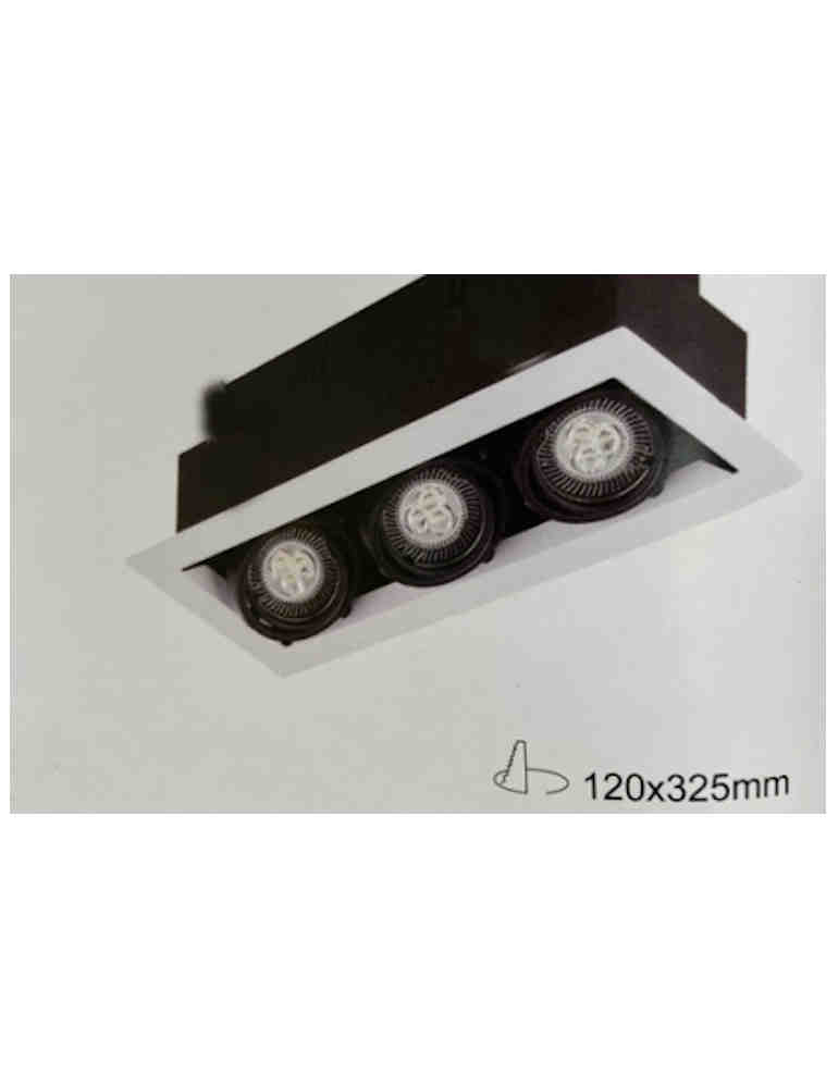 LED-4珠有邊框三燈盒燈